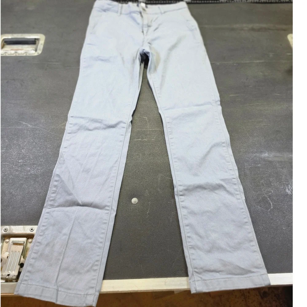 The Childrens Place Boys Chino Pants Light Blue Gray Size 14 Adjustable Waist